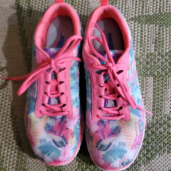 Skechers Shoes - Skechers Pink Flamingo Memory Foam Sneakers